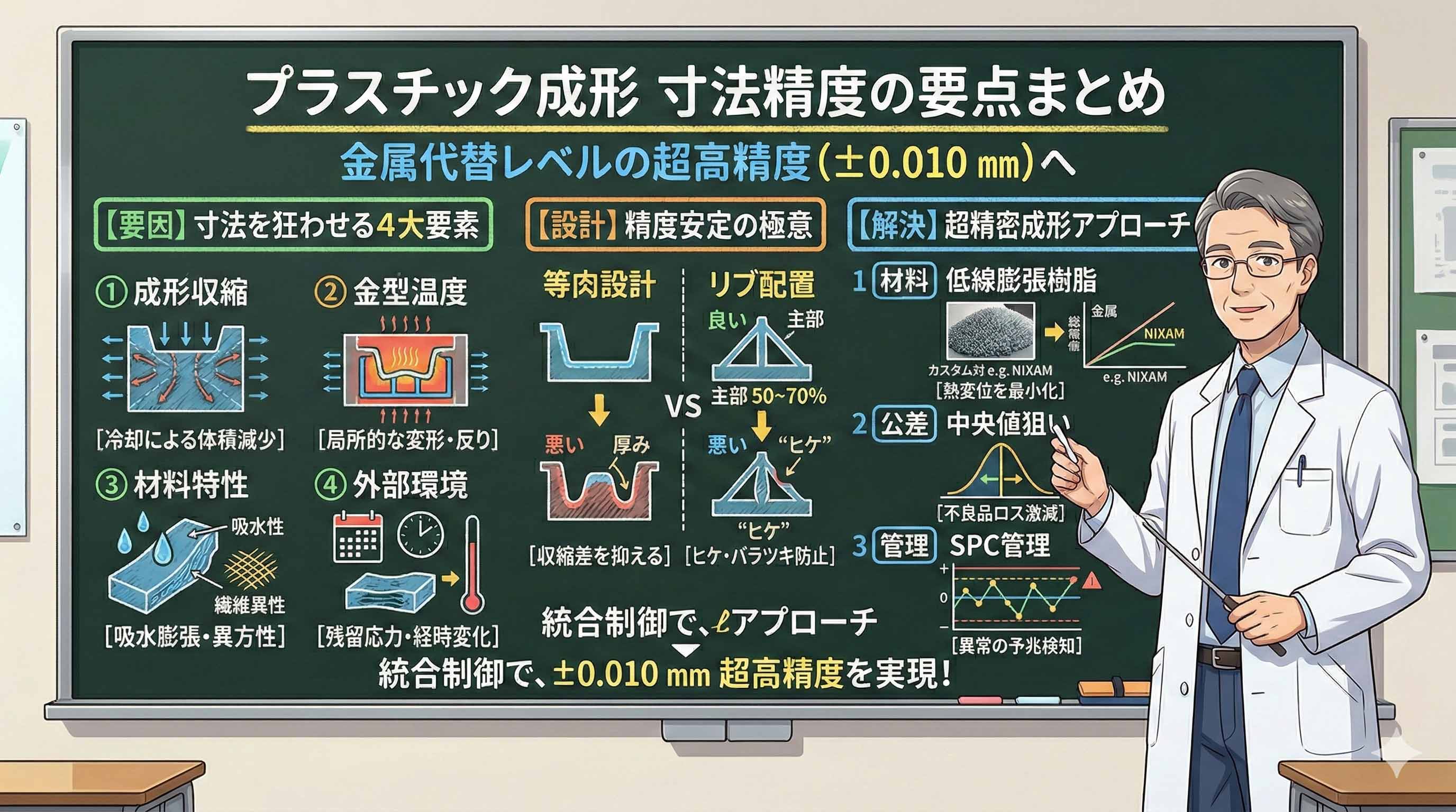 寸法精度とは？プラスチック成形で公差を安定させる4要因と設計の極意