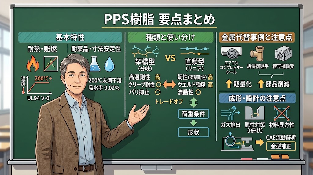PPS樹脂とは？基本特性や種類、金属代替の成功事例から成形・設計の注意点まで解説